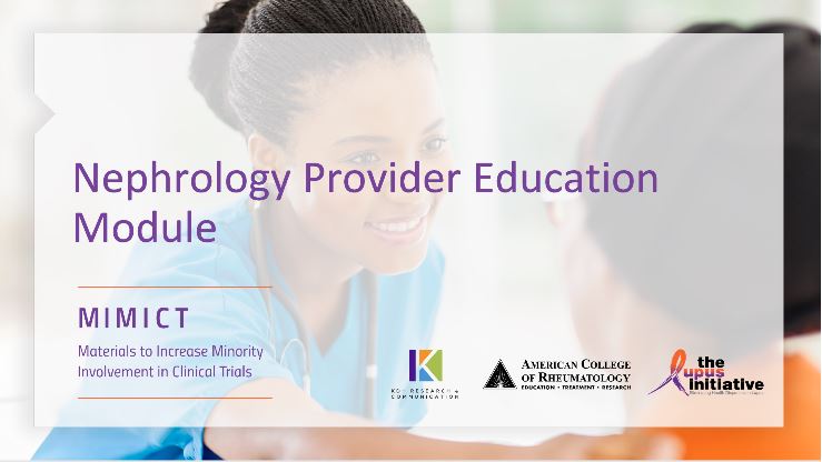 Nephrology Provider Education Module